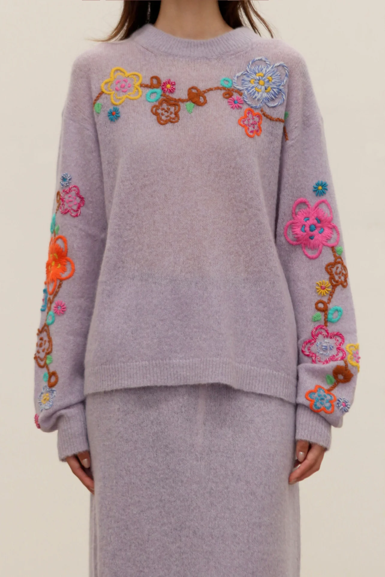 YANYAN KNITS Fall/Winter 2025 Collection: FAFA Alpaca Wool Knit Sweater/Top/Pencil Skirt YYK-YYW24-1952-ZI (Top: YYW24-1942)
