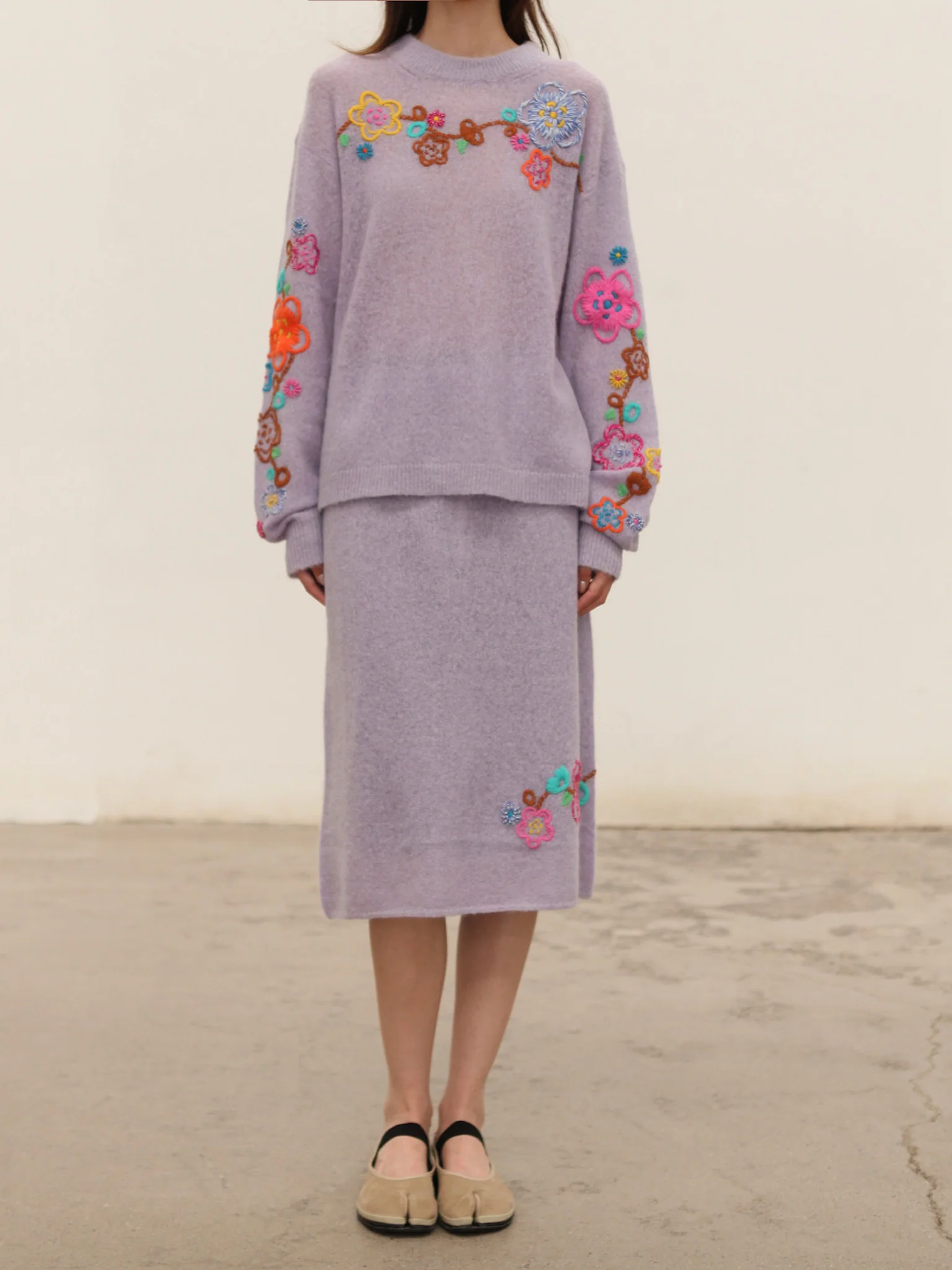 YANYAN KNITS Fall/Winter 2025 Collection: FAFA Alpaca Wool Knit Sweater/Top/Pencil Skirt YYK-YYW24-1952-ZI (Top: YYW24-1942) - Image 4