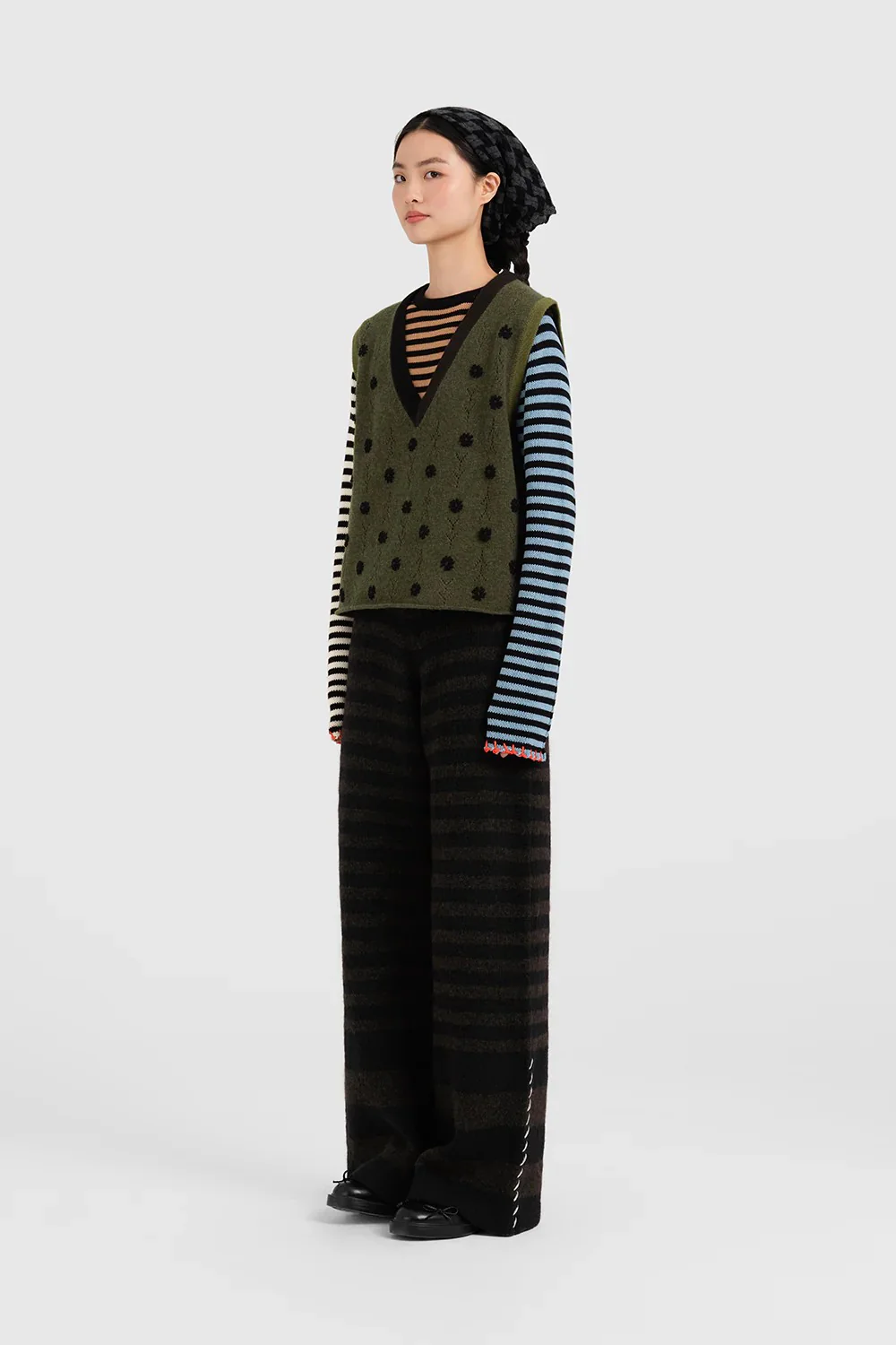 YANYAN KNITS Fall/Winter 2025 Collection: Work Jacket/Casual Pants YYK-YYW25-1551-ZONG (Pants)(YYW25-1531) - Image 9