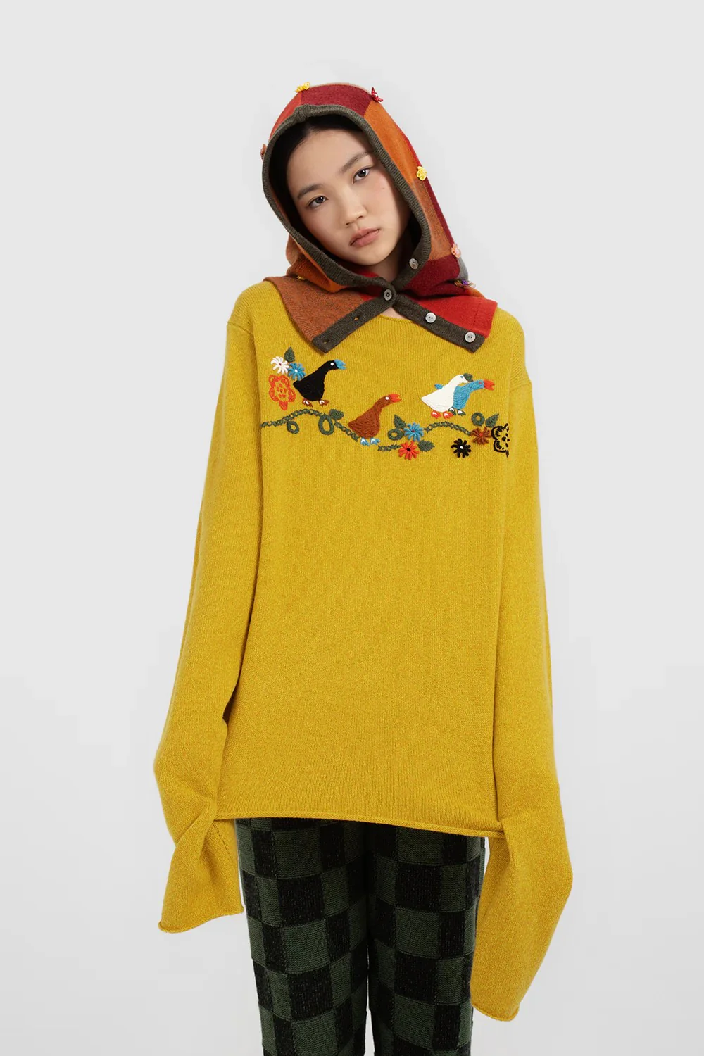 YANYAN KNITS Fall/Winter 2025 Pullover Sweater YYK-YYW25-1322-HUANG Yellow (YYW25-1321 YYW25-1322) - Image 11