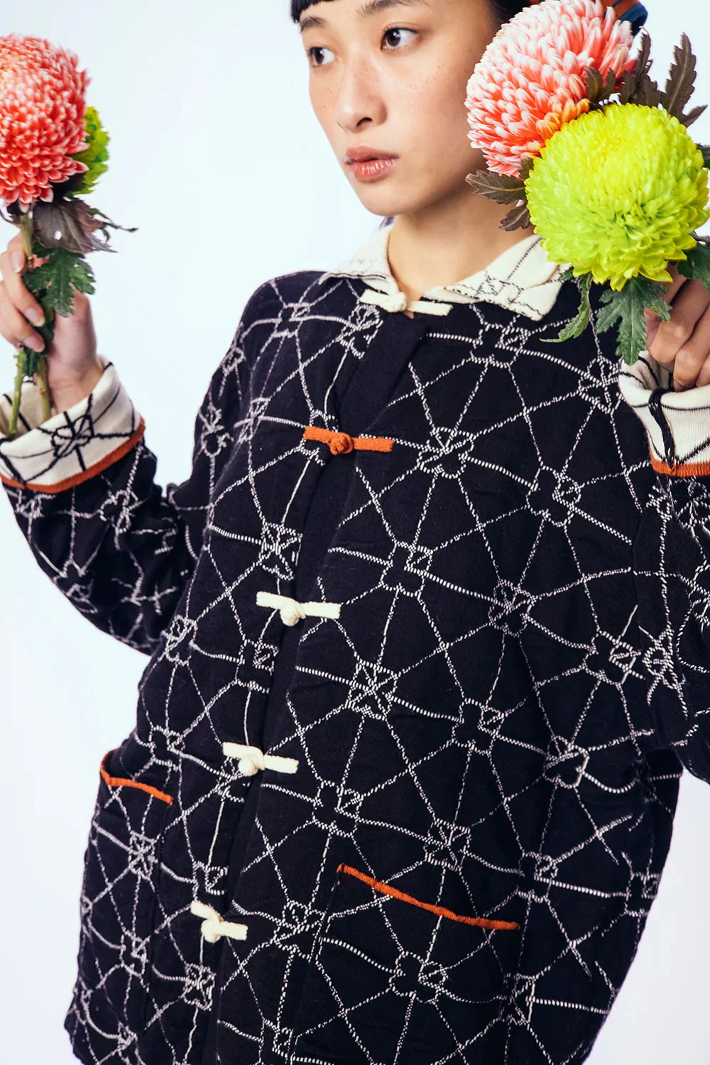 YANYAN KNITS JUNE Cheongsam Dress YYK-YYW23-1421-HEI Black (YYW23-1422) - Image 15