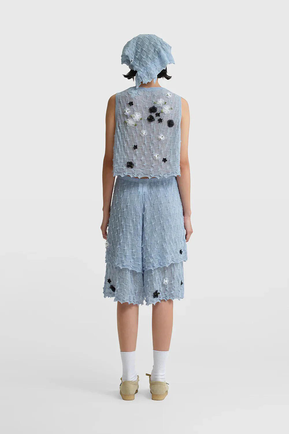 YANYAN KNITS Spring/Summer 2026 BORLOR Floral Vest YYK-YYW26-0111-LAN Pants - Image 8