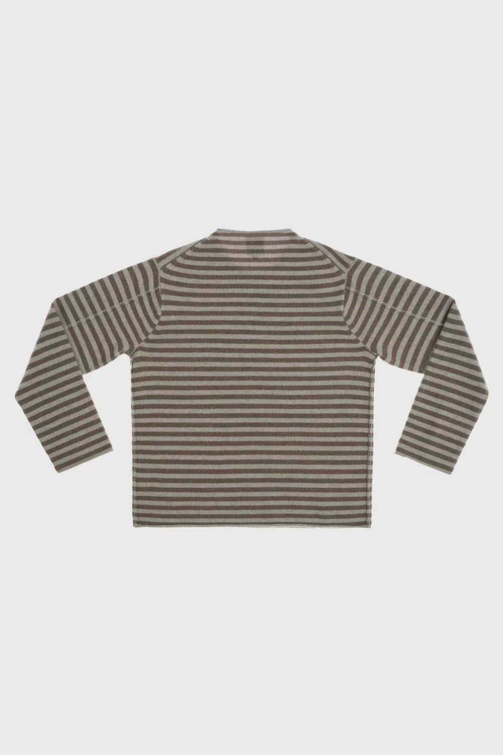 YANYAN KNITS Striped High-Neck Pullover with Horse Pattern YYK-YYW25-2721-WARM GREY - Image 8