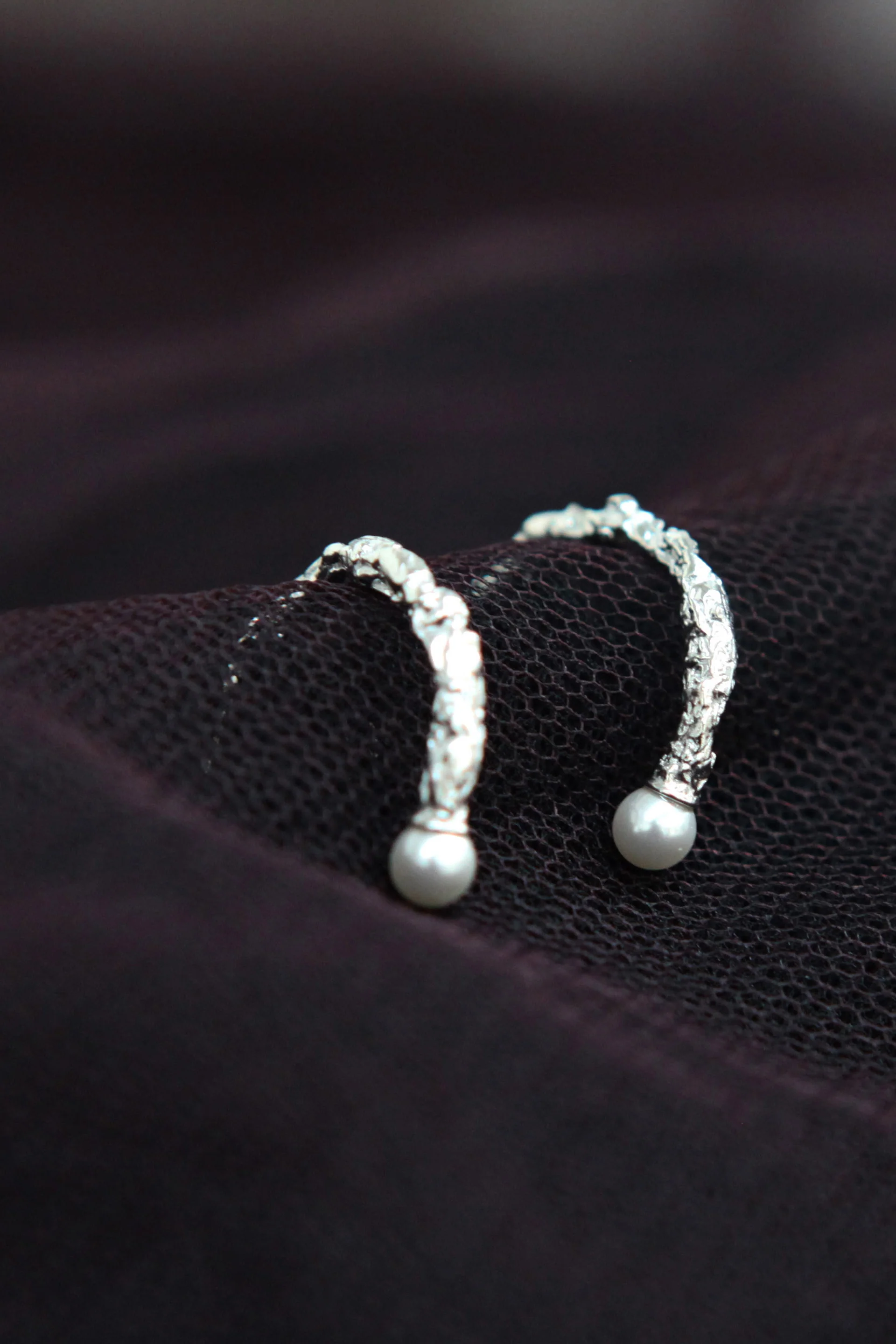 YVMIN 13124 Half circle pearl candy paper earrings (pair)