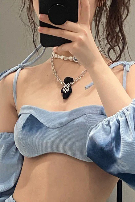 YVMIN Girls Figure Gem Net Bear Necklace 21708 - Image 2