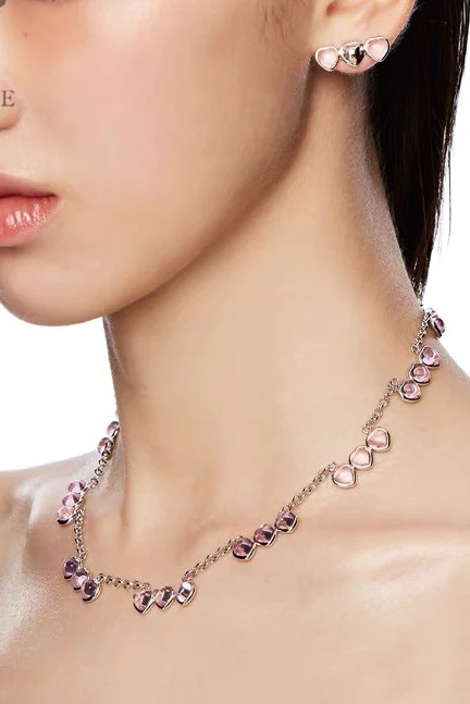 YVMIN heart-shaped crystal word necklace 21629 - Image 3