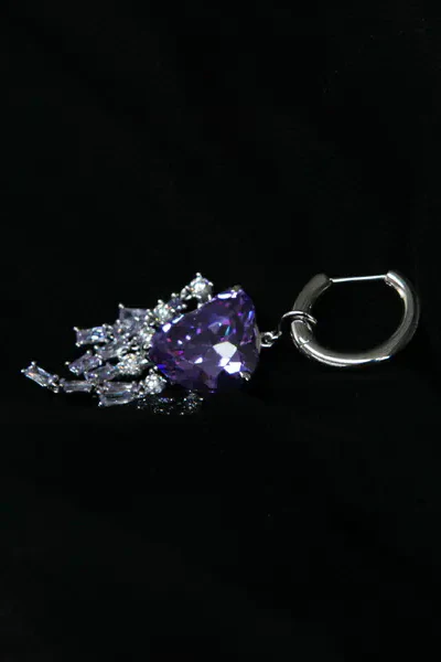 YVMIN Ripple series heart-shaped gravel short tassel earrings (only) 20234DPPS - Image 3