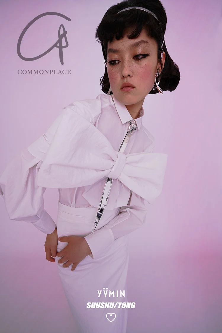 YVMIN&shushutong collaboration model satellite three-dimensional bow earrings 21304 - Image 9