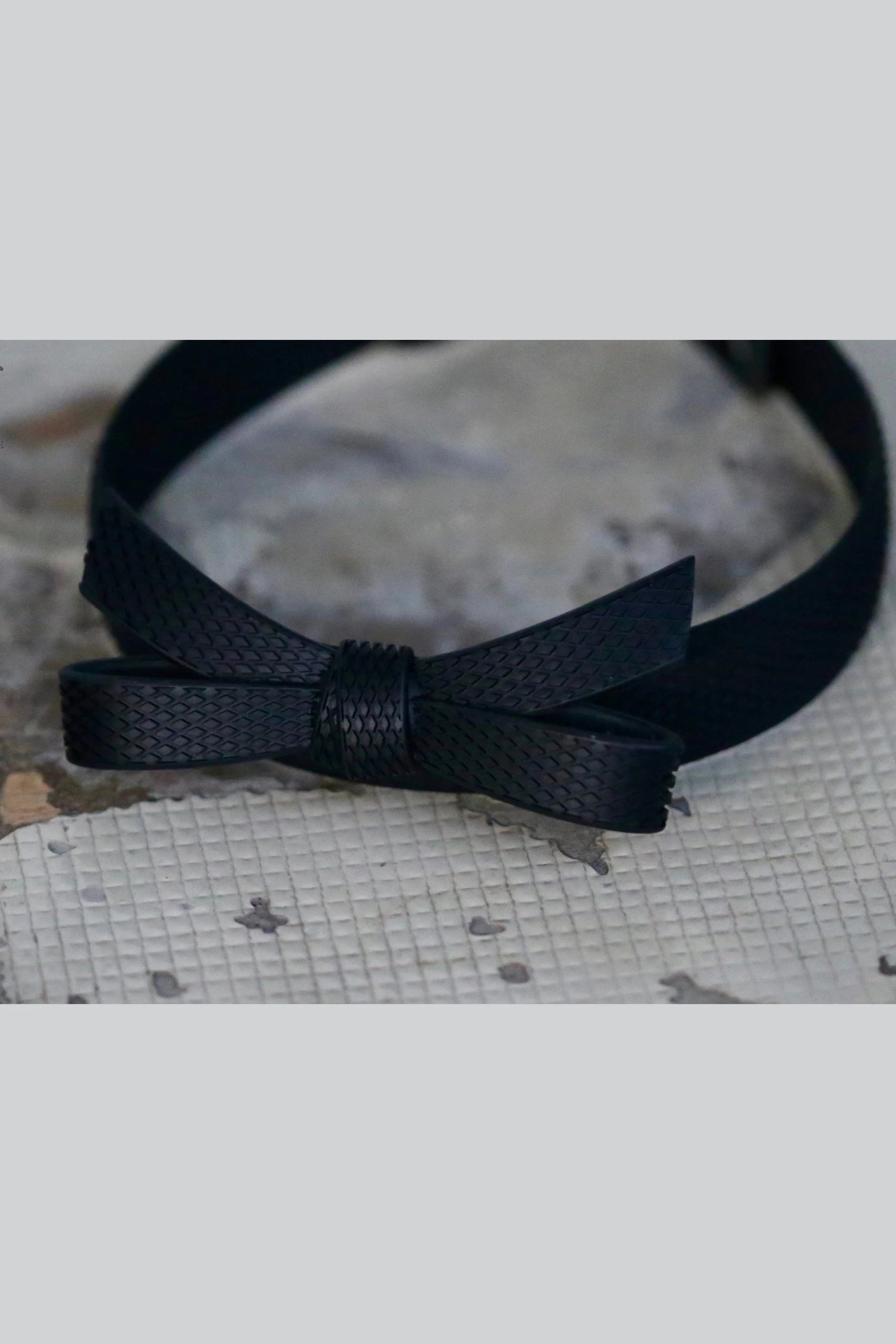 YVMIN*SST Ribbed Rubber Bow Headband 21380 - Image 3