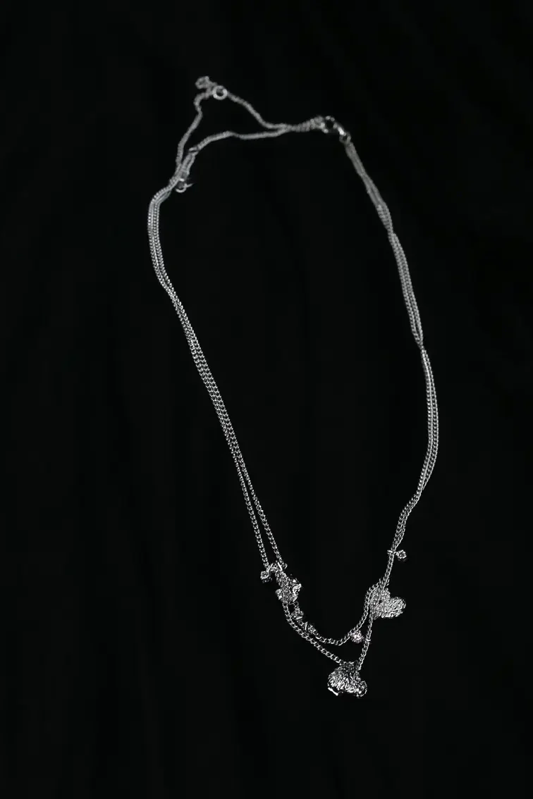 YVMIN Sweets Series Gemstone Love Combination Double Clavicle Chain 20609 - Image 2