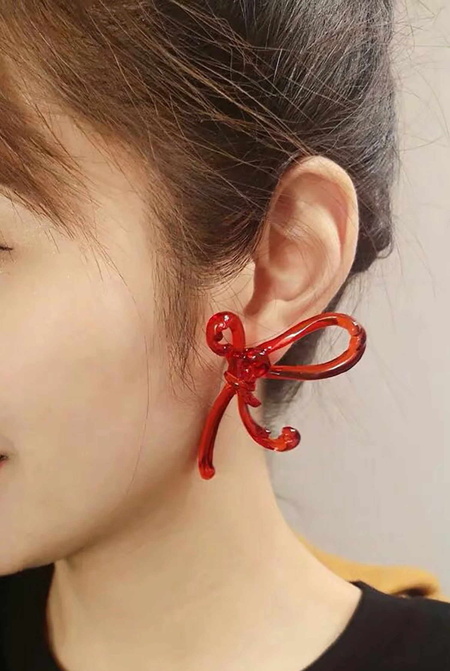 YVMIN transparent bow earrings ss209610RE - Image 6