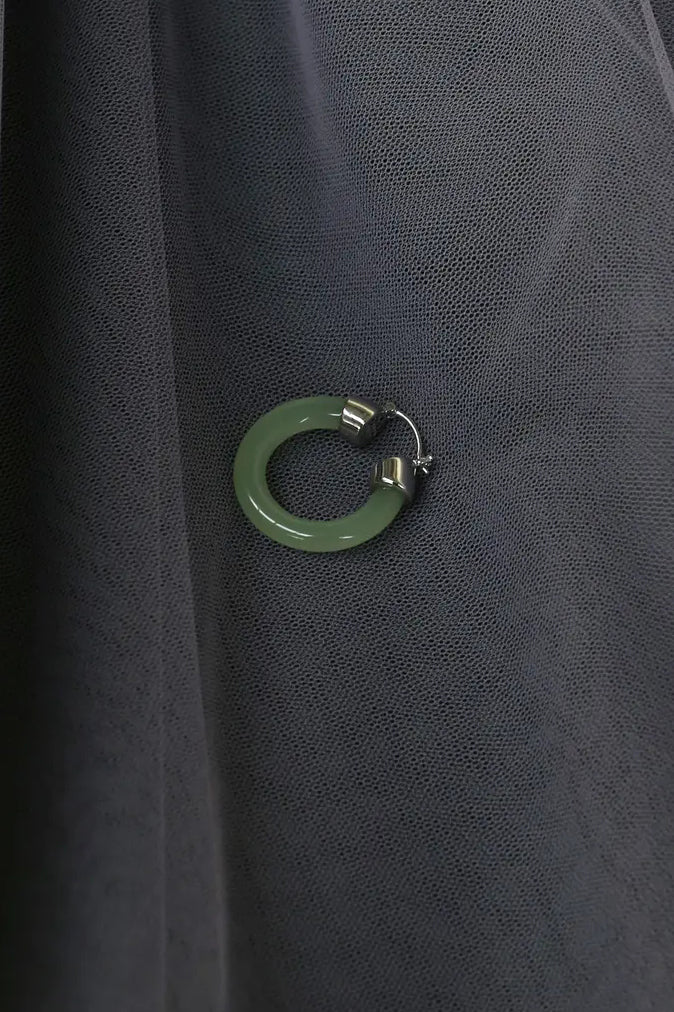 YVMIN&XUZHI Open Jade Hoop Earrings 20441GRNOODN2 - Image 3