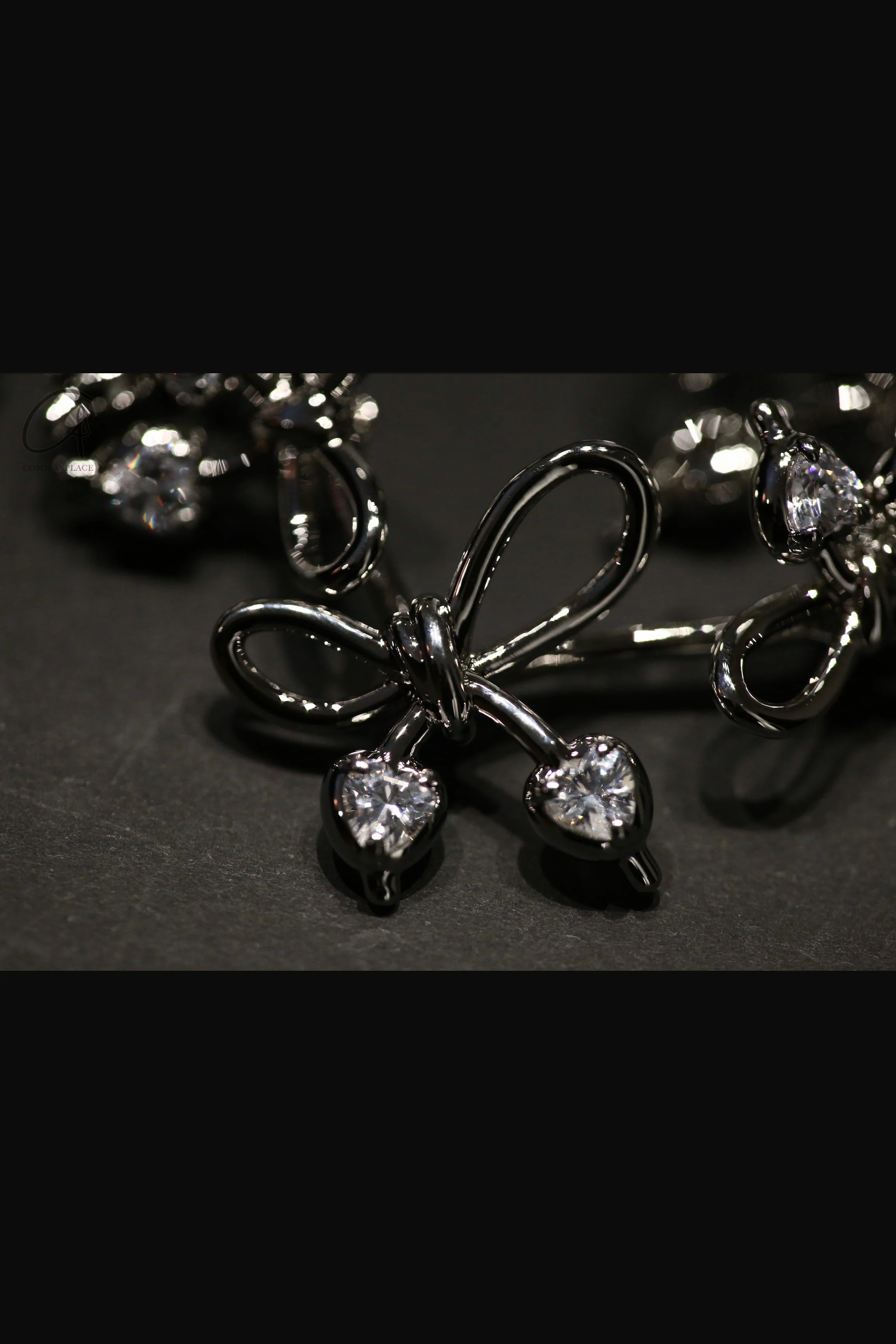 YVMINxSST Knotted Bow Metal Necklace 21355 Silver - Image 2