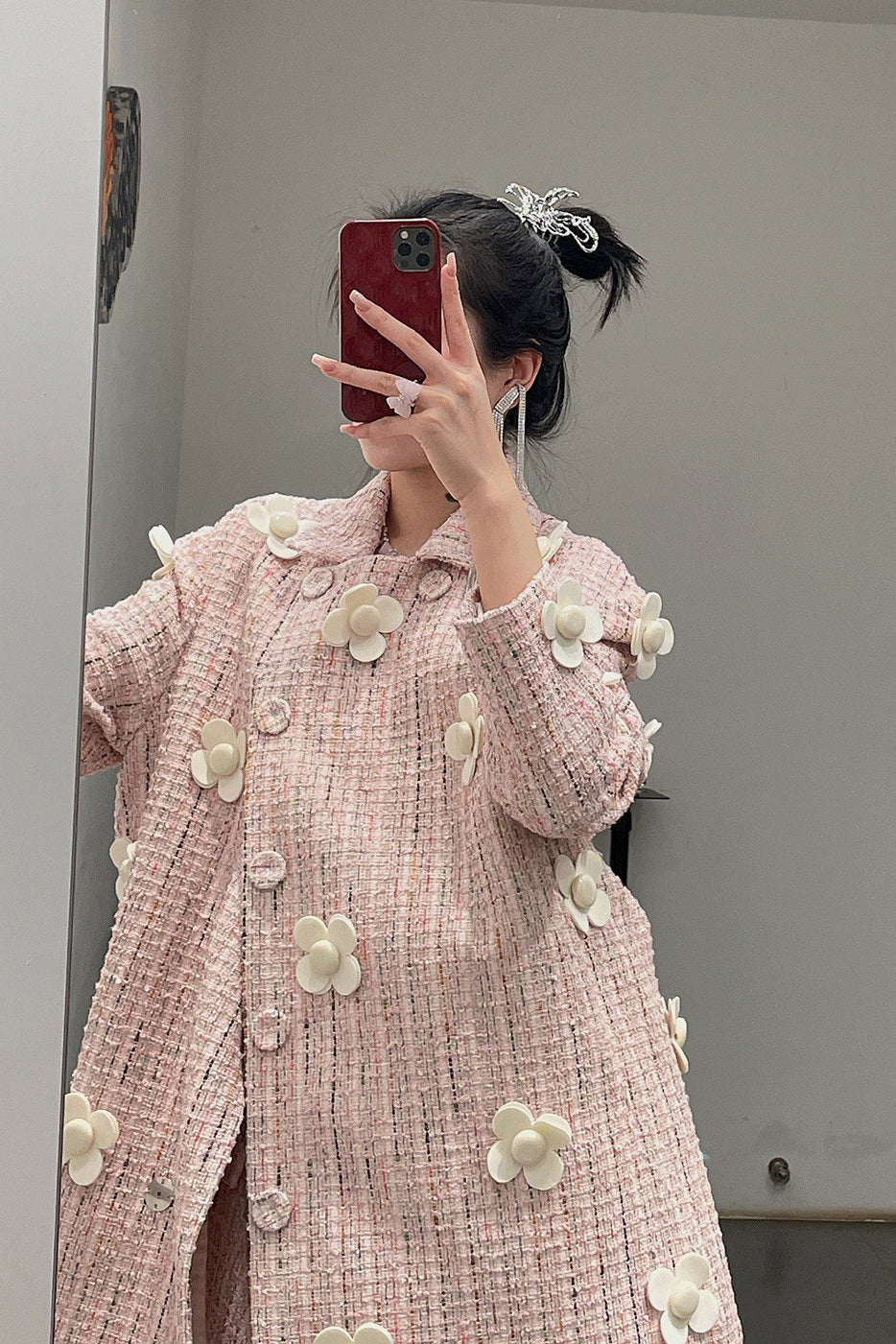 YVMINxSST Natural Stone Bow Ring 21352 Pink - Image 8